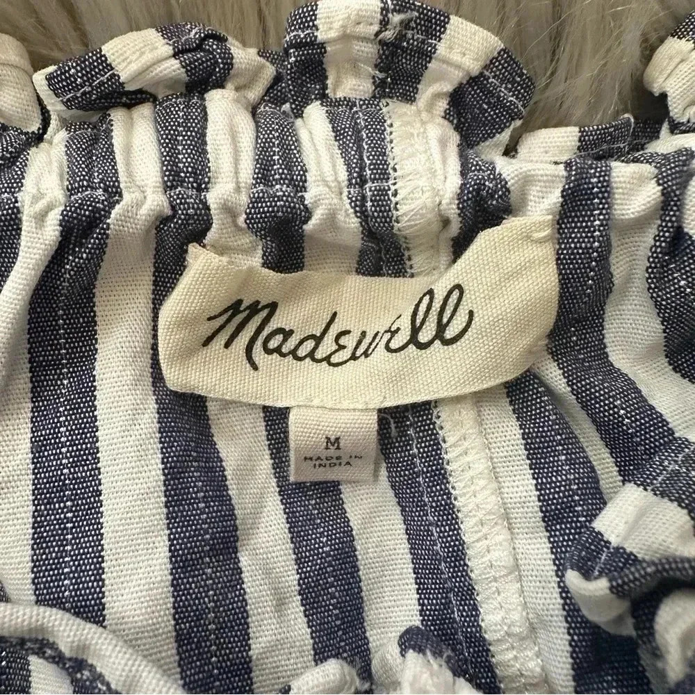 MADEWELL Shimmer Stripe Off-the-Shoulder Top Size Medium - Picture 6 of 9